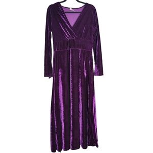 Royal Purple Velvet Maxi Dress